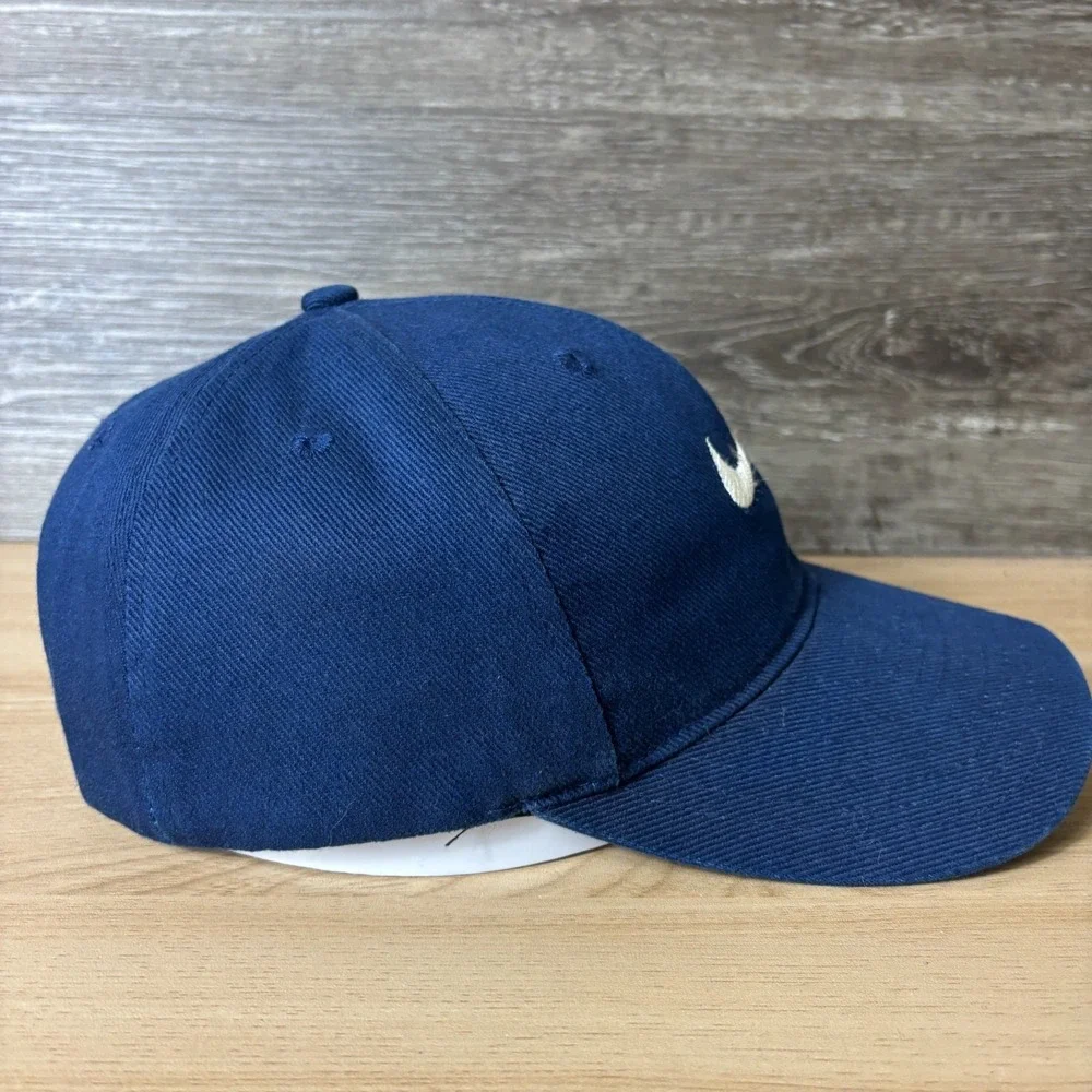 Vintage Nike Hat Cap Snap Back Blue Swoosh Logo Adjustable